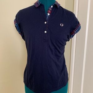 Fred Perry plaid polo size 4